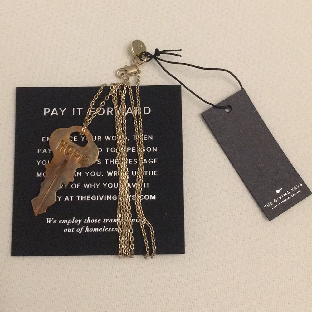 Gold plated necklace Giving Keys